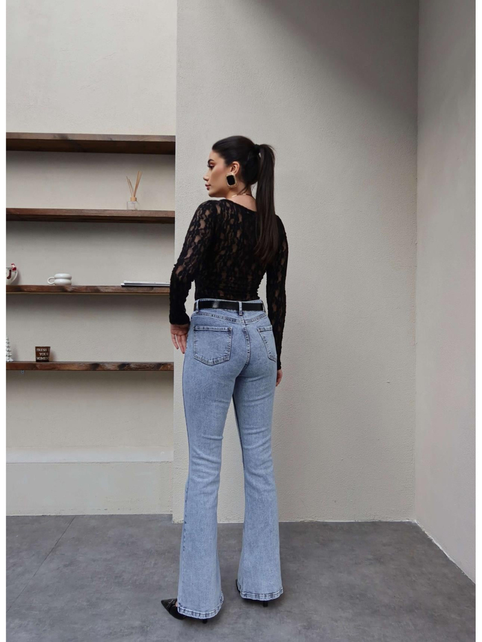 Ice Blue İspanyol Paça Jean