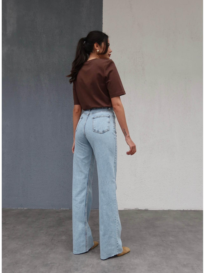 Ice Blue Wide-Leg Jean