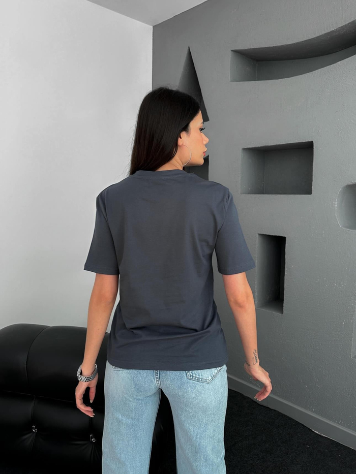 İndigo Bisiklet Yaka Orj Tshirt