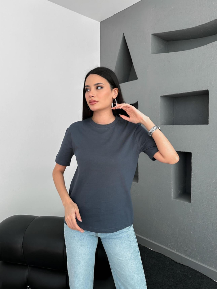 İndigo Bisiklet Yaka Orj Tshirt