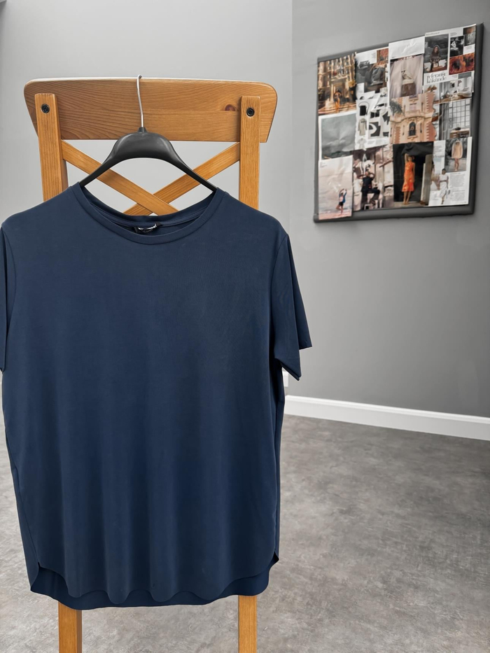 İndigo Oval Kesim Tshirt