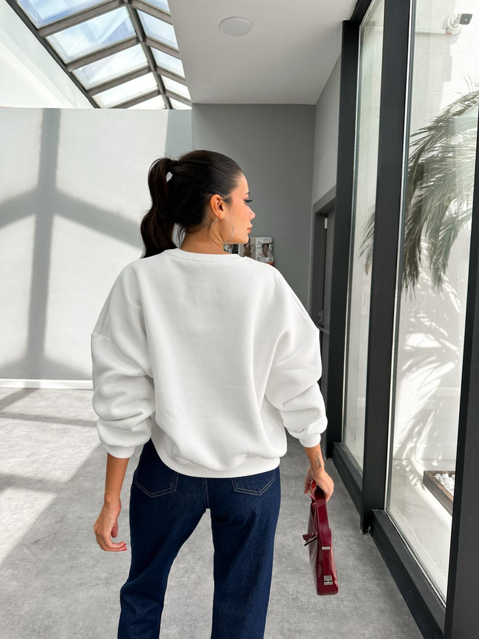 Kaplan Baskılı Şardonlu Sweatshirt