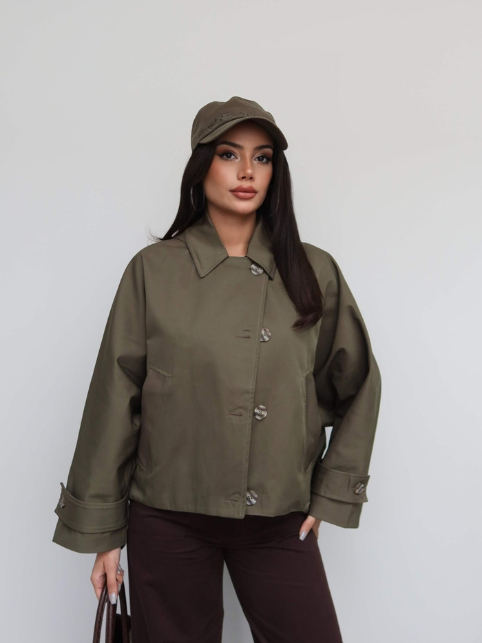 Kapüşonlu Kısa Trench