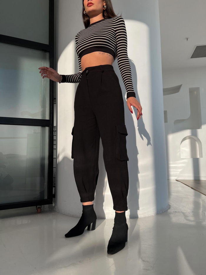 Kargo Cep Velvet Pantolon