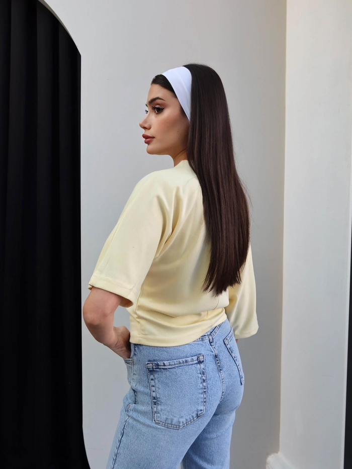 Kayık Yaka Düz Tshirt