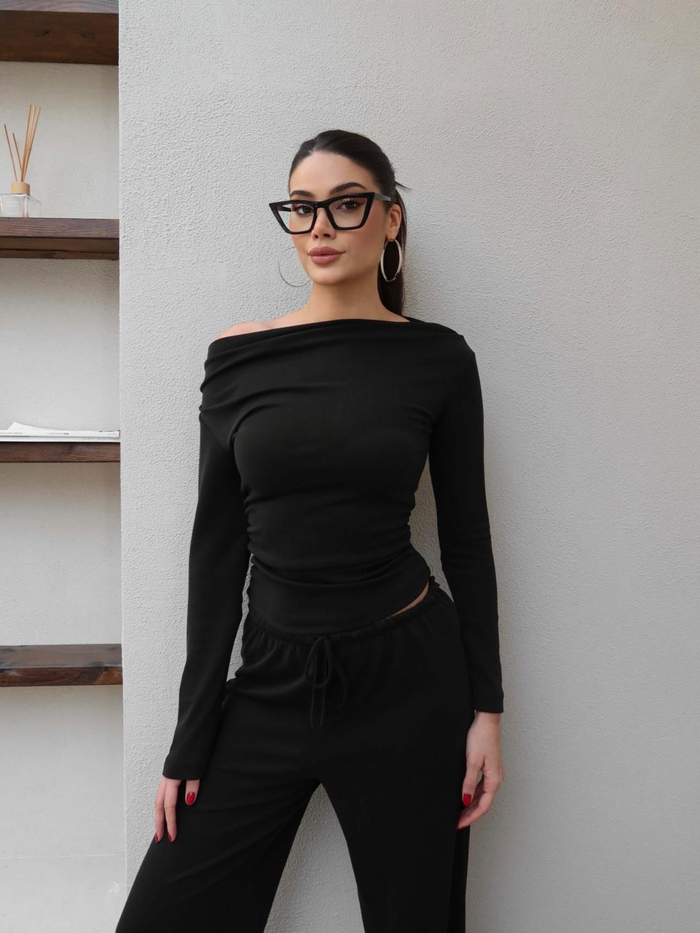 Kayık Yaka Rahat İkili Takım