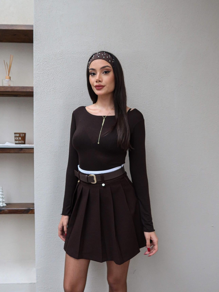 Kemer Detay Garnili Etek
