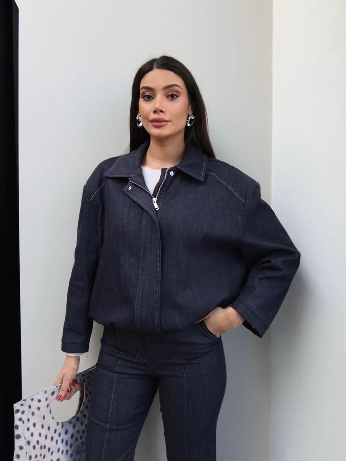 Kemerli Bomber Ceket Pantolon Takım