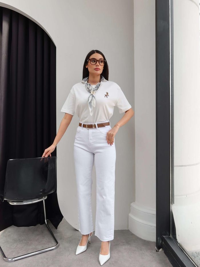 Kemerli Paça Kesik Orj Jean