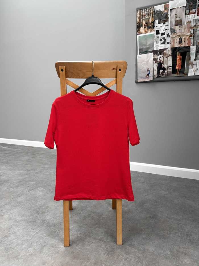Kırmızı Bisiklet Yaka Orj Tshirt