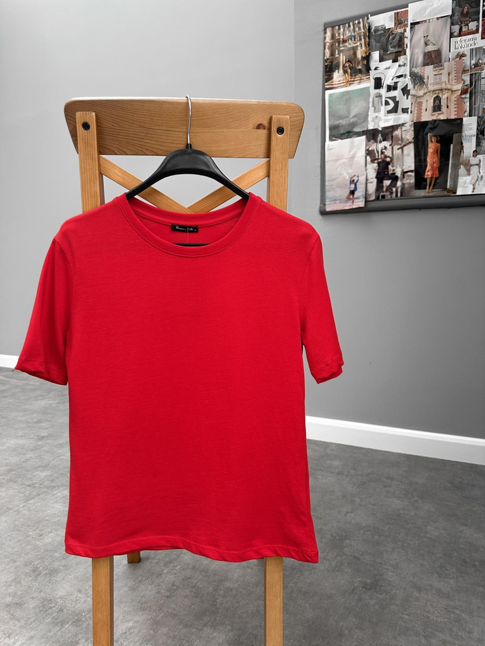 Kırmızı Bisiklet Yaka Orj Tshirt