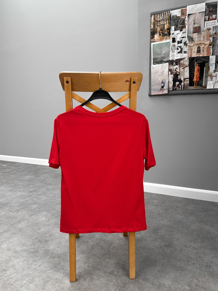 Kırmızı Bisiklet Yaka Orj Tshirt