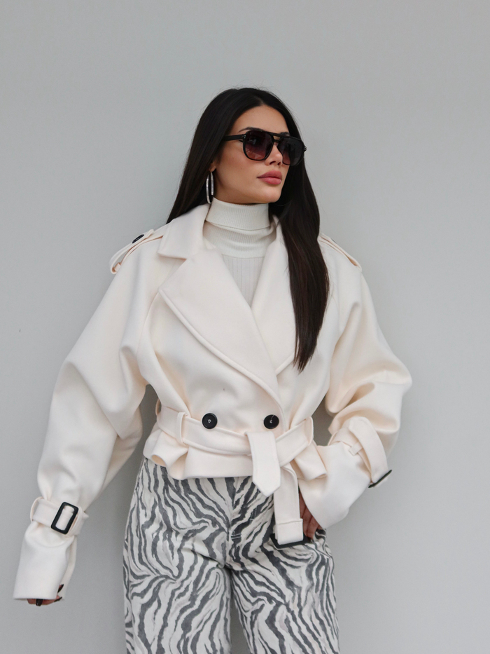 Kısa Apoletli Kaşe Kaban E.H Collection