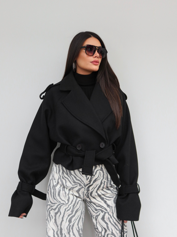 Kısa Apoletli Kaşe Kaban E.H Collection