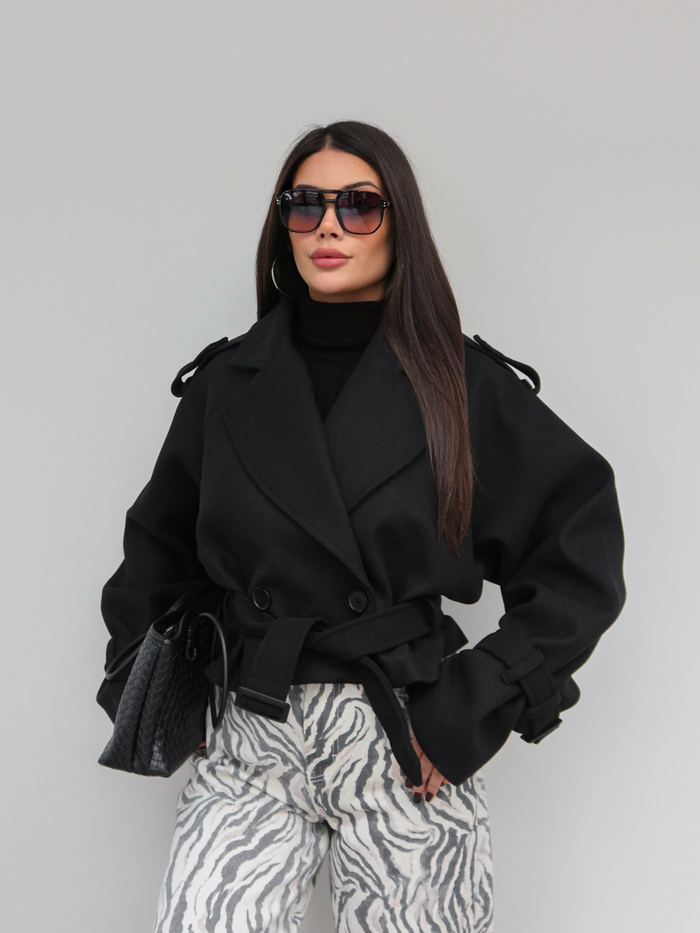 Kısa Apoletli Kaşe Kaban E.H Collection