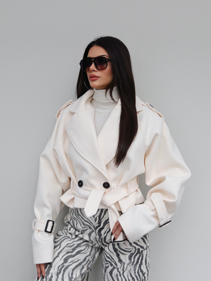 Kısa Apoletli Kaşe Kaban E.H Collection