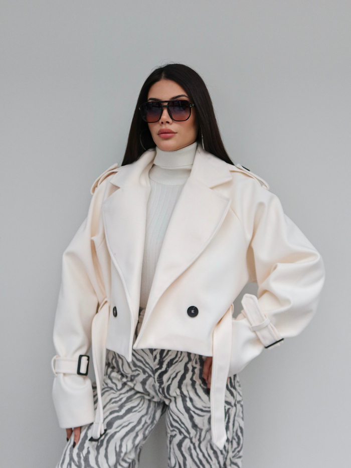 Kısa Apoletli Kaşe Kaban E.H Collection
