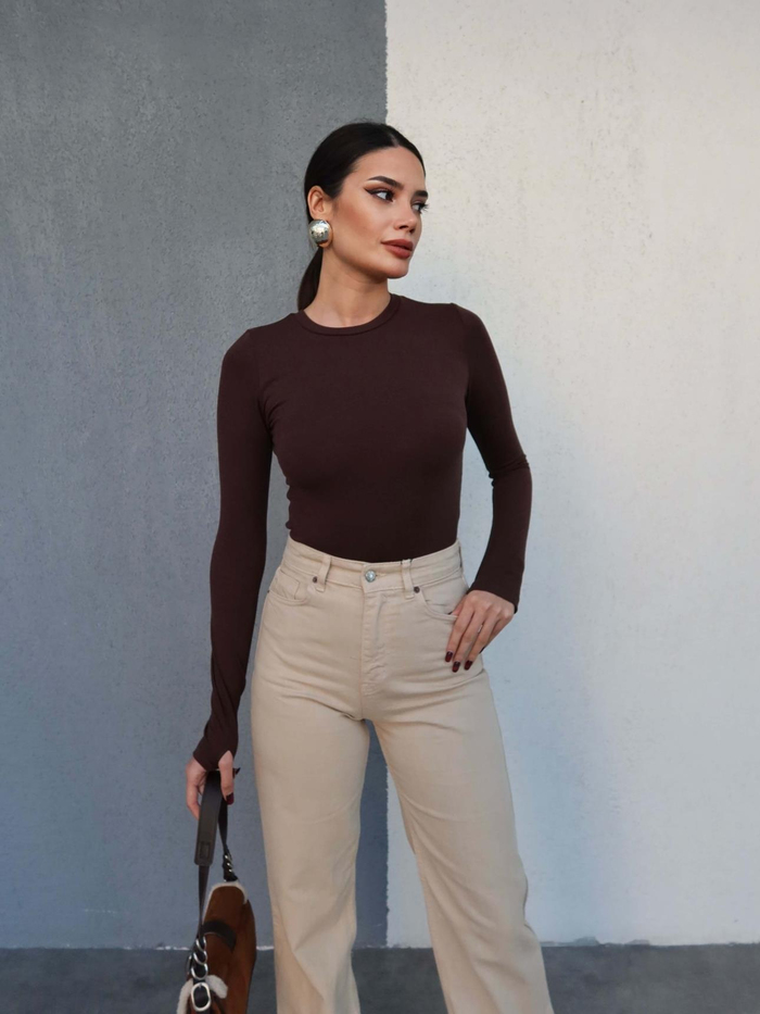 Krem Wide-Leg Jean