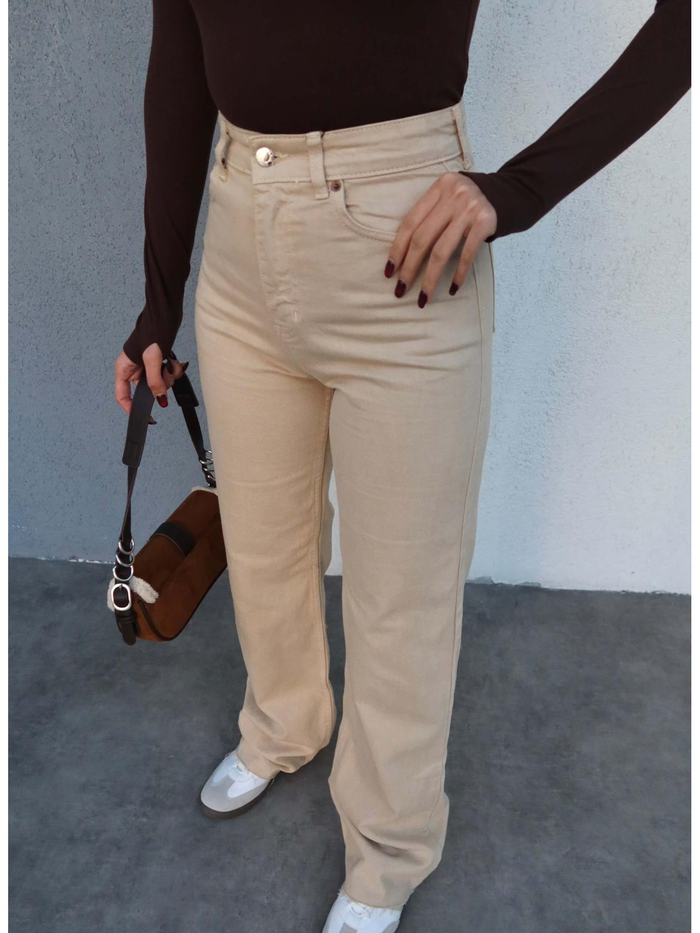 Krem Wide-Leg Jean