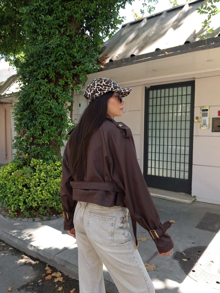 Kruvaze Yaka Crop Trench