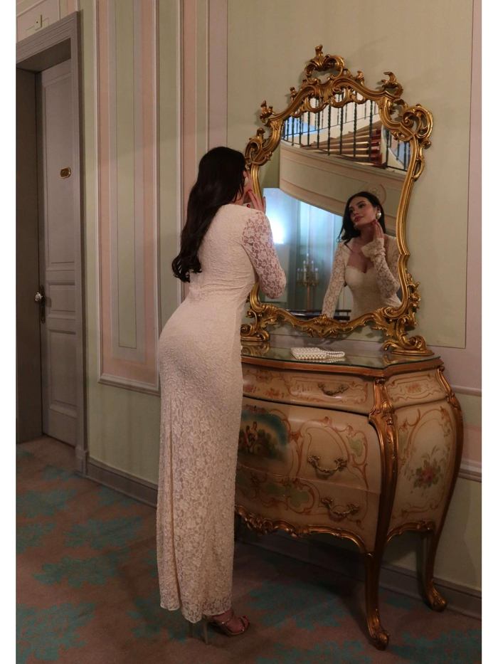 Kuplu İspanyol Kol Dantel Elbise