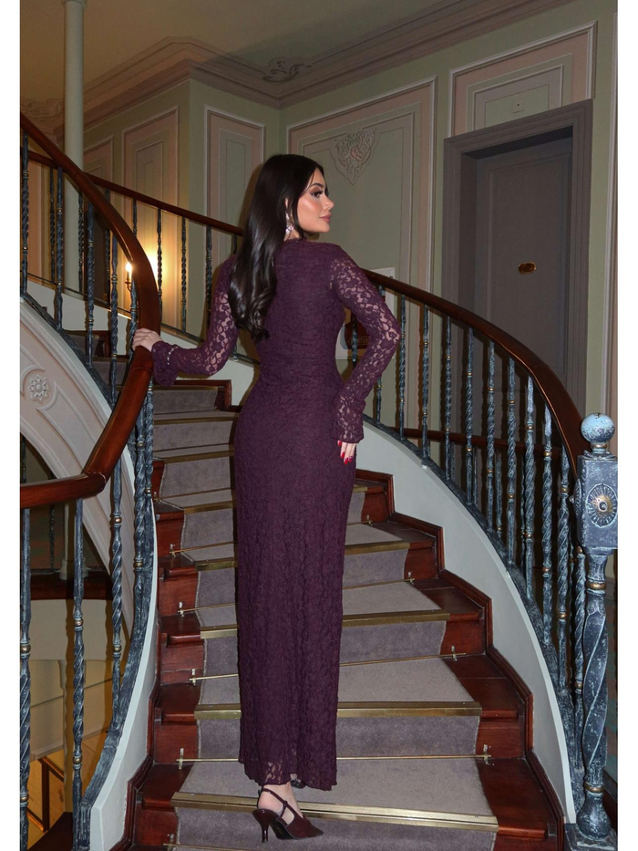 Kuplu İspanyol Kol Dantel Elbise