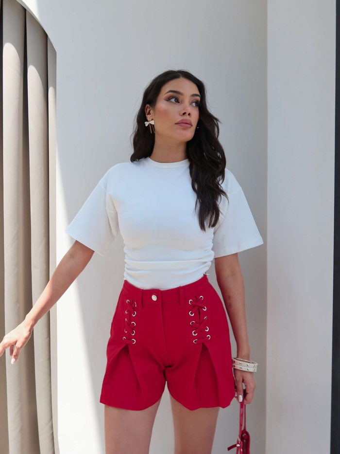 Kuşgözü Detay Denim Şort
