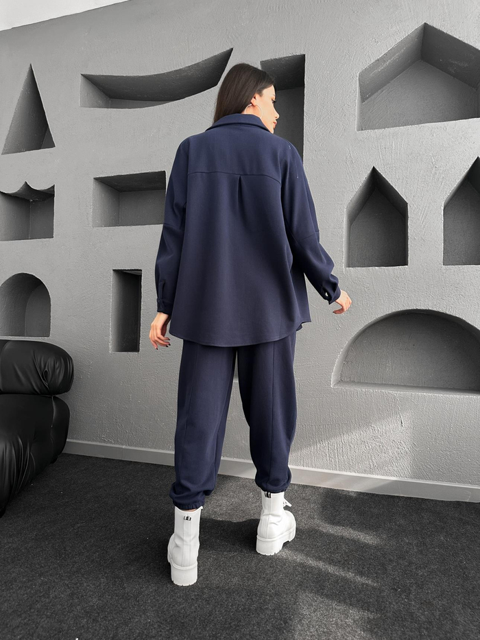Lacivert Chıc Oversize Takım