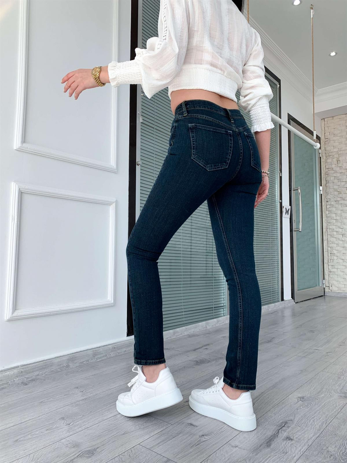 Lacivert Cigarette Orj Denim