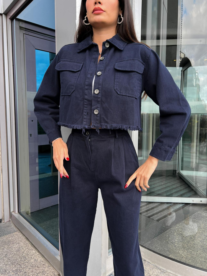 Lacivert Gabardin Takım
