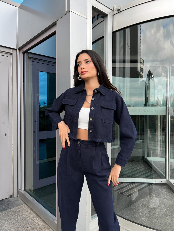 Lacivert Gabardin Takım
