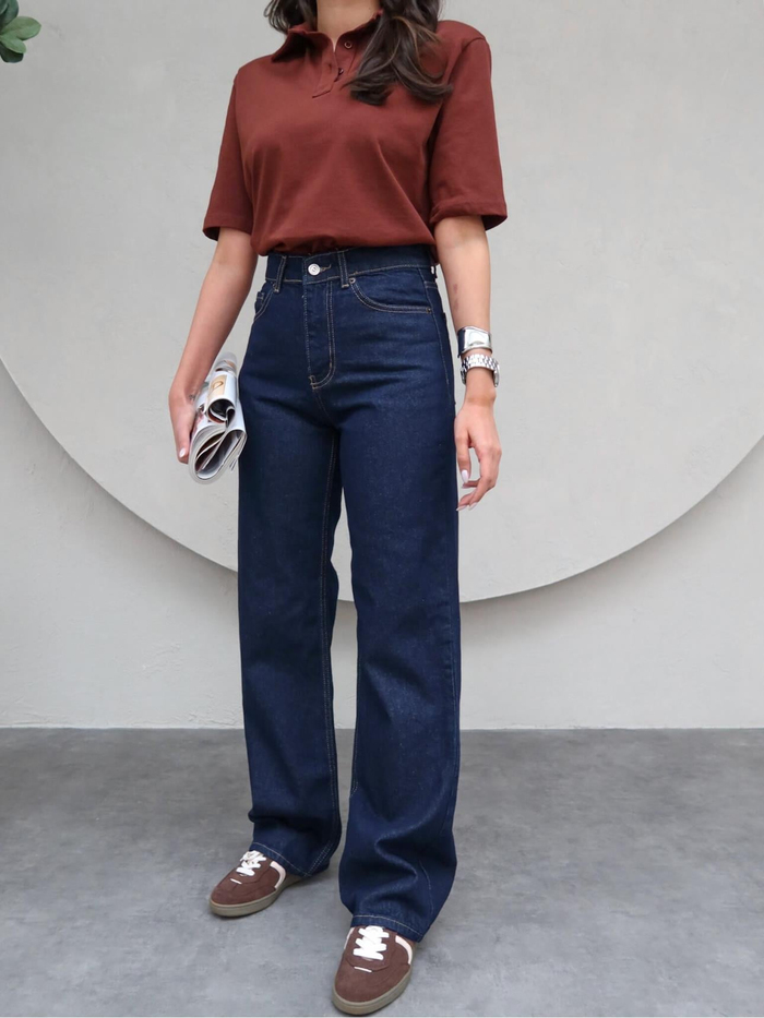 Lacivert Straight Orj Jean