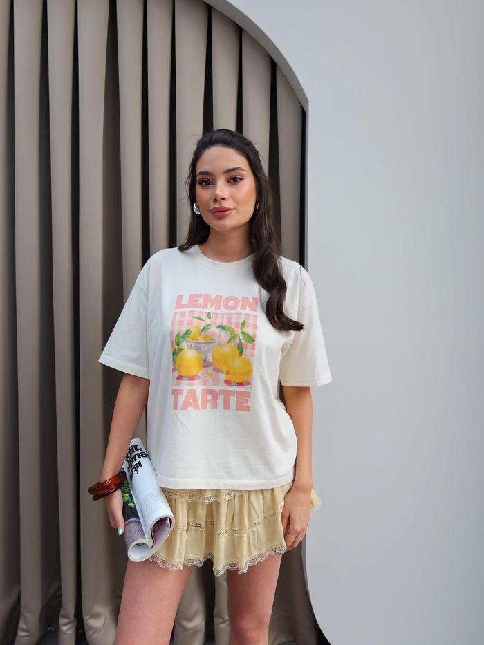 Lemon Tarte Baskı T-Shirt