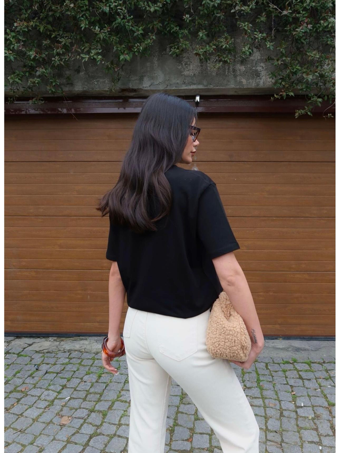 Likralı Flare Jean