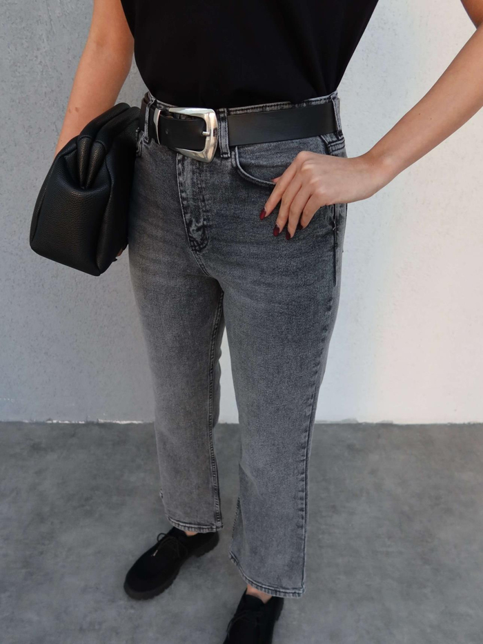 Likralı Flare Jean