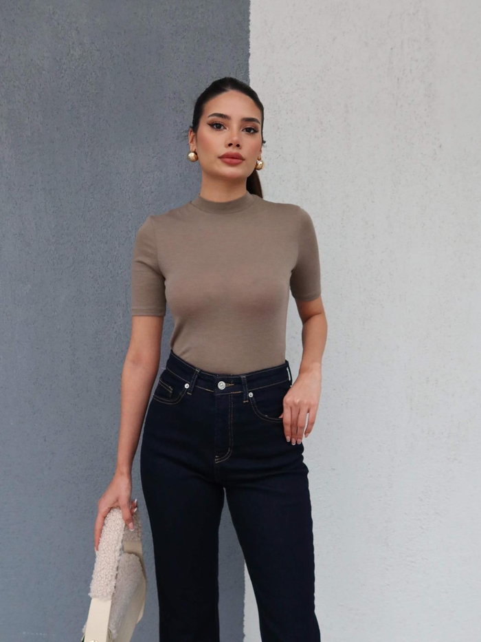 Likralı Flare Jean