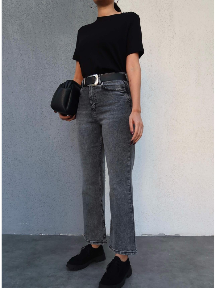 Likralı Flare Jean