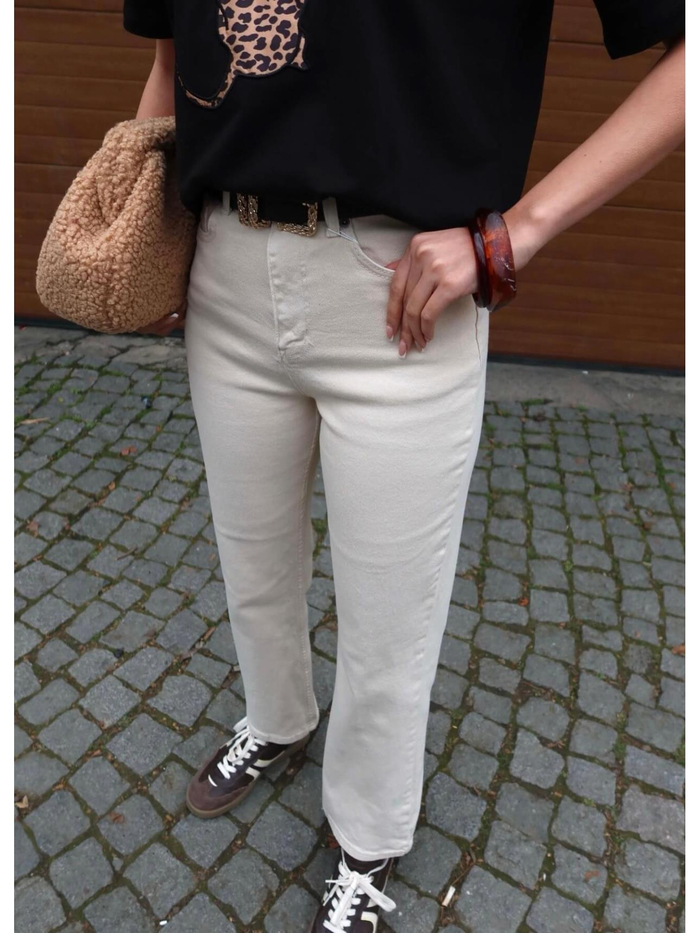 Likralı Flare Jean