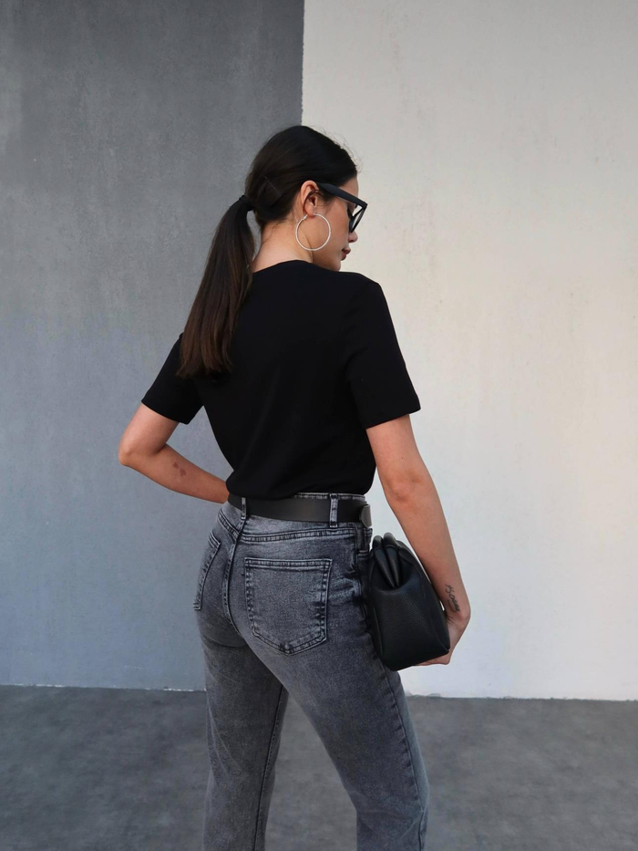 Likralı Flare Jean