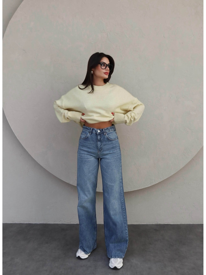 Likralı Straight Jean