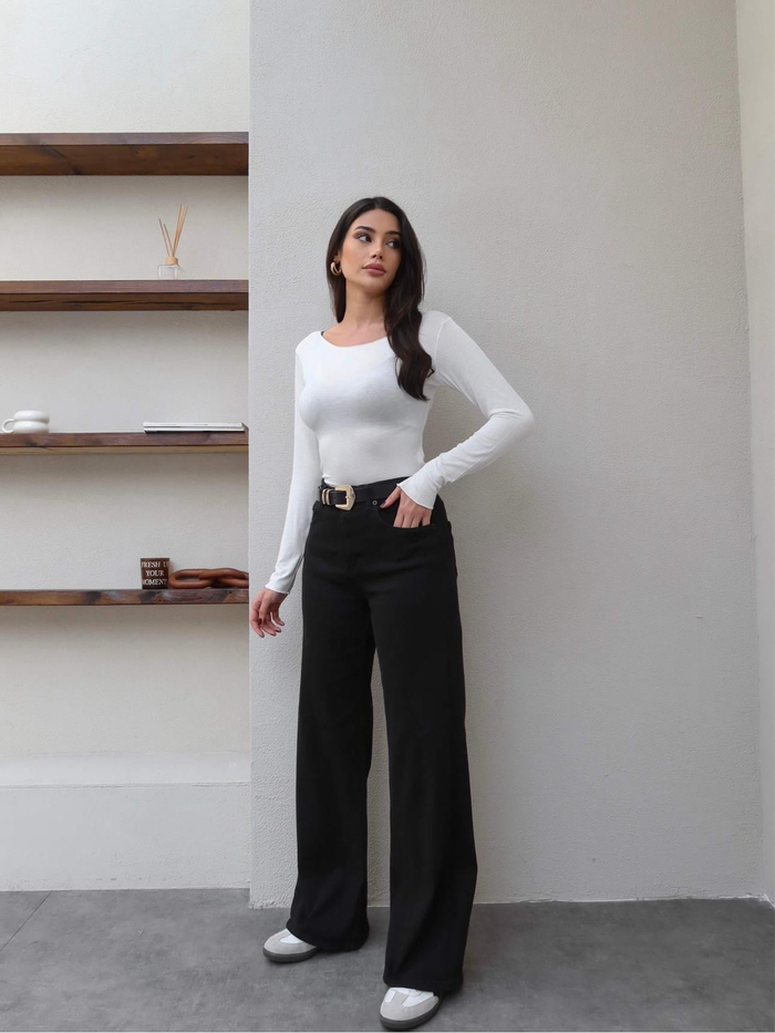 Likralı Straight Jean