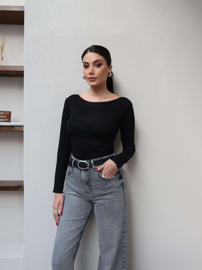 Likralı Straight Jean