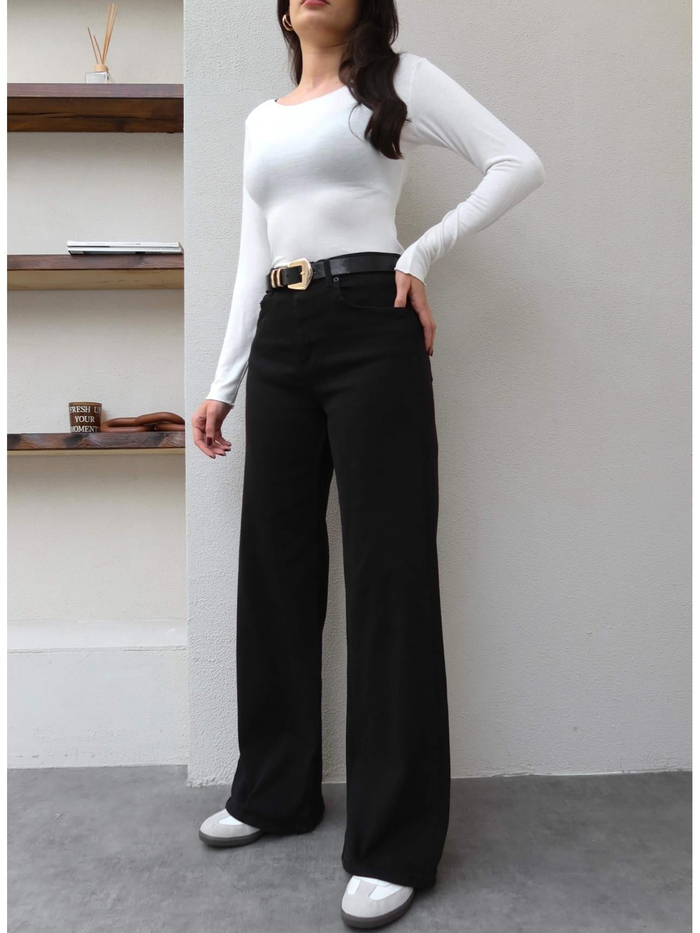 Likralı Straight Jean