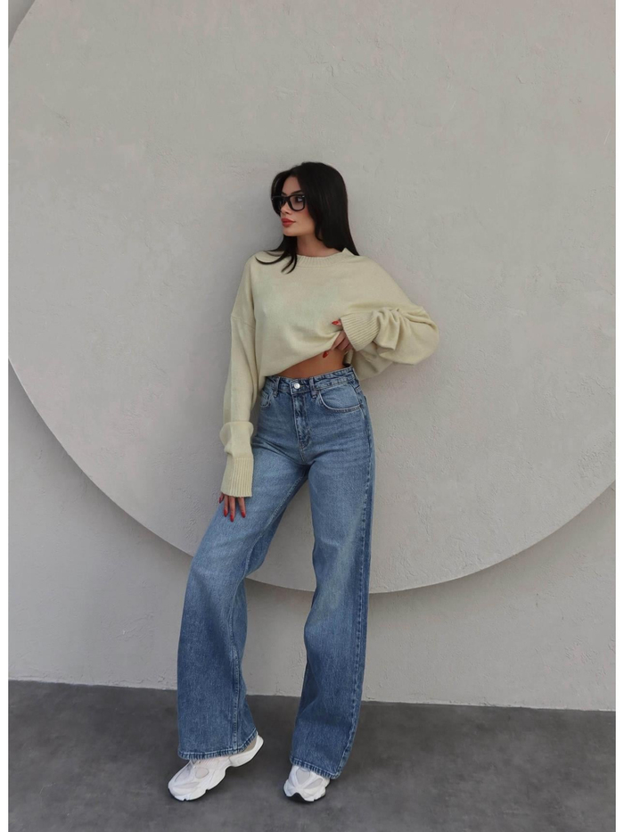 Likralı Straight Jean
