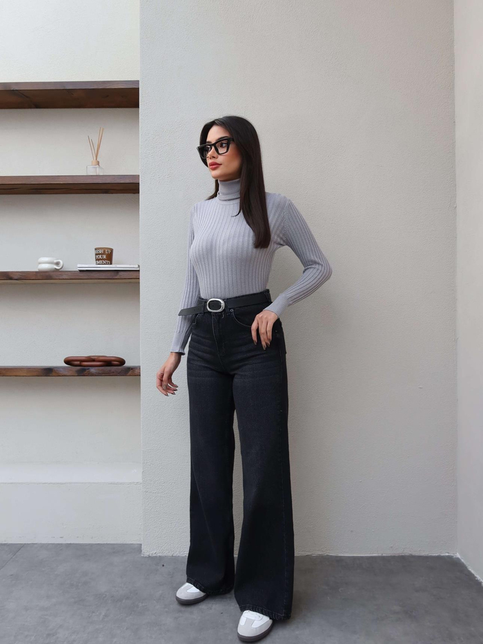 Likralı Straight Jean