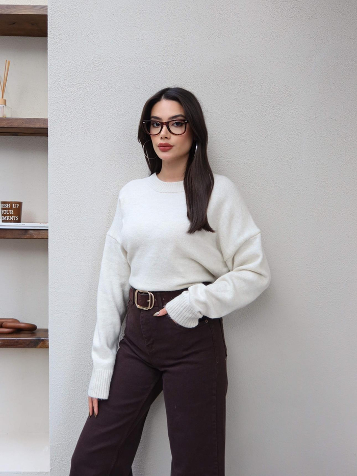 Likralı Straight Jean