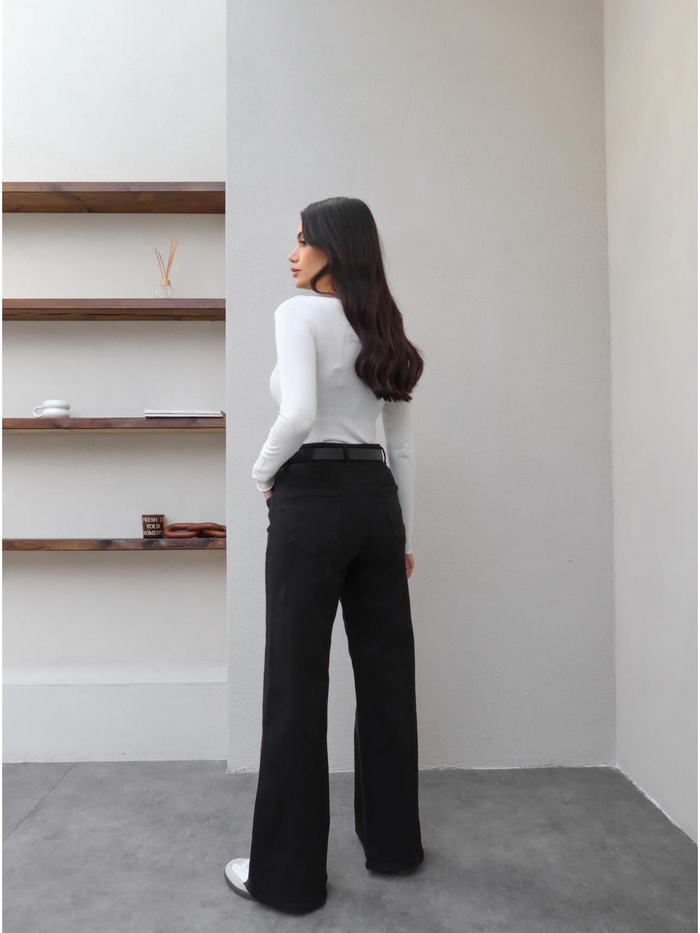 Likralı Straight Jean
