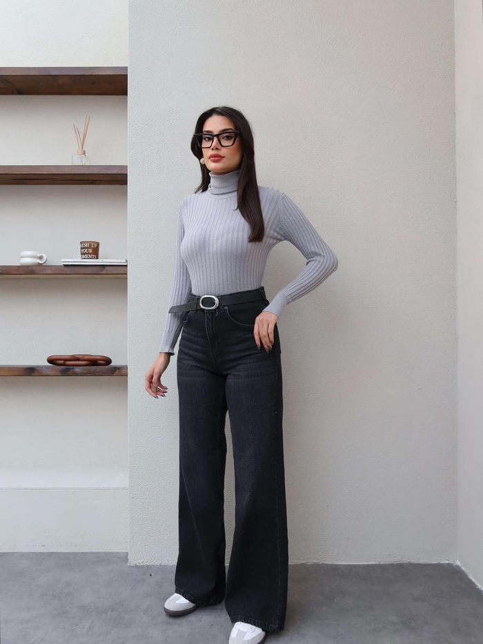 Likralı Straight Jean