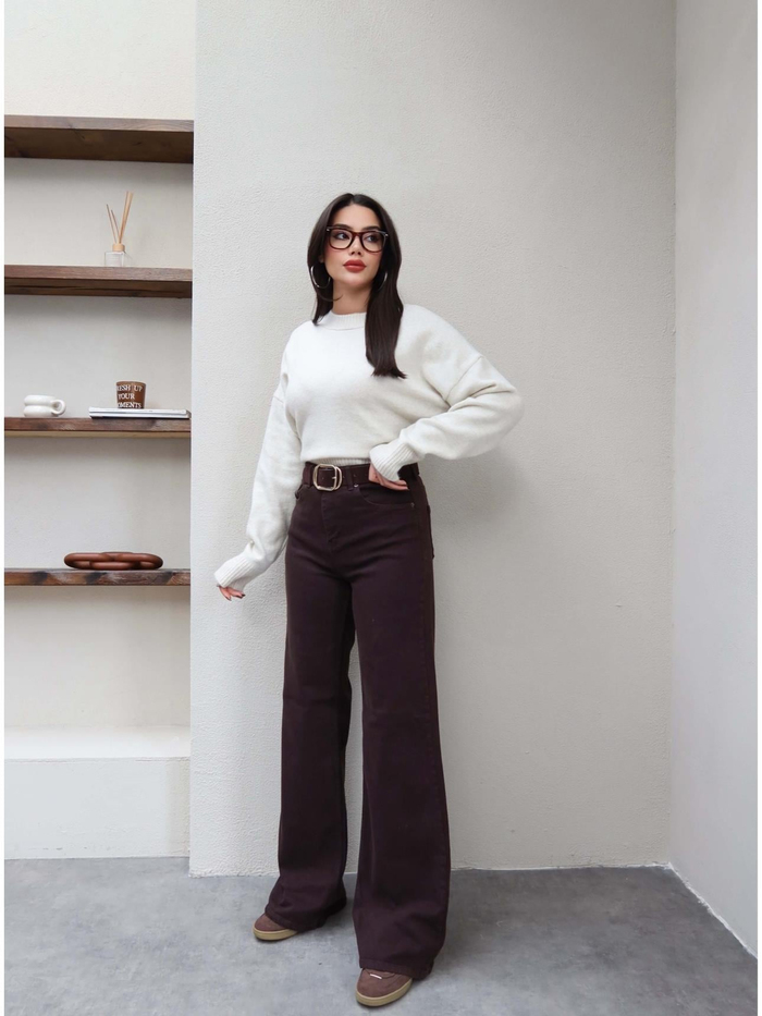 Likralı Straight Jean