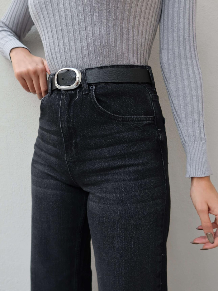 Likralı Straight Jean